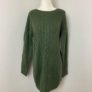 GARAGE Green Knit Sweater Dress Large